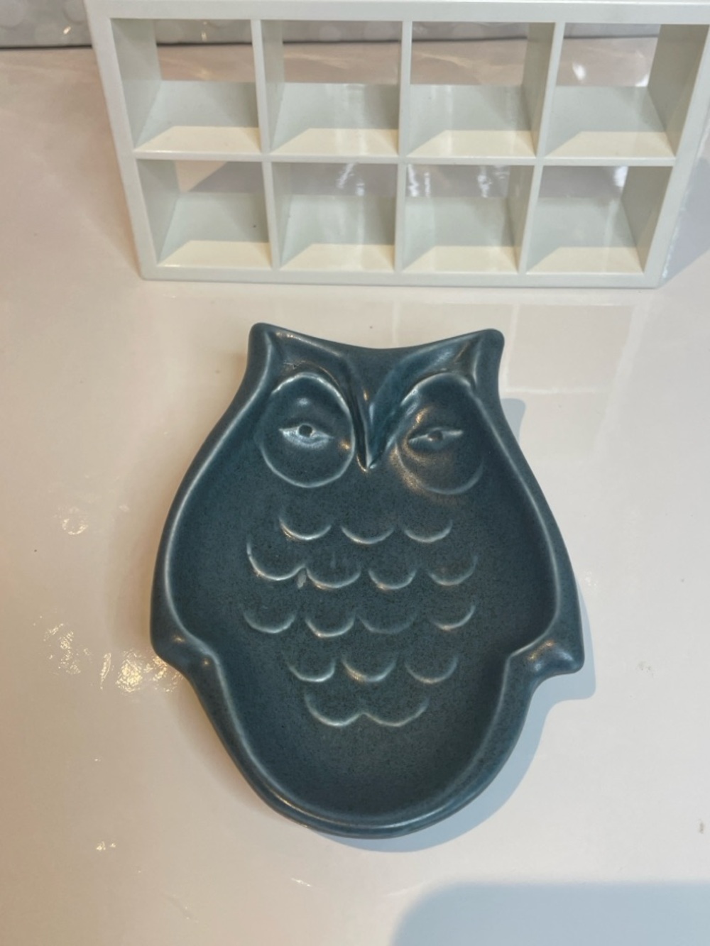 Vintage Villeroy & Boch Blue Owl Soap Dish Pottery Germany